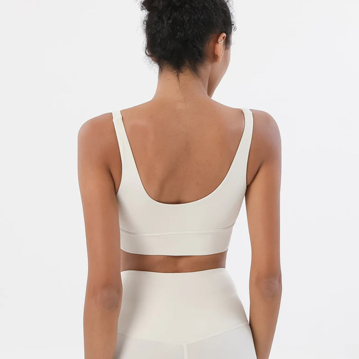 SOISOU Nylon Bra Top Women Underwear Chest Pad Removable Anti-shake Bra 15 Colors